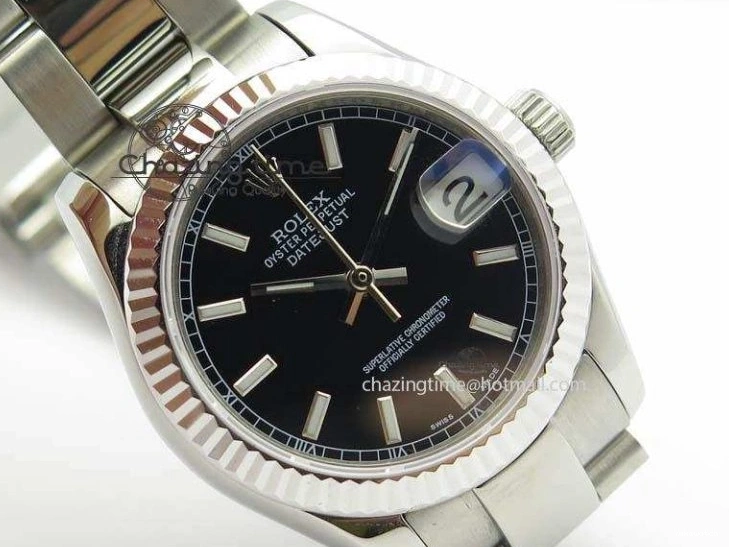 Best A2824 SS Dial SS BP-Maker 31mm DateJust Black V2 On Edition Bracelet 1008